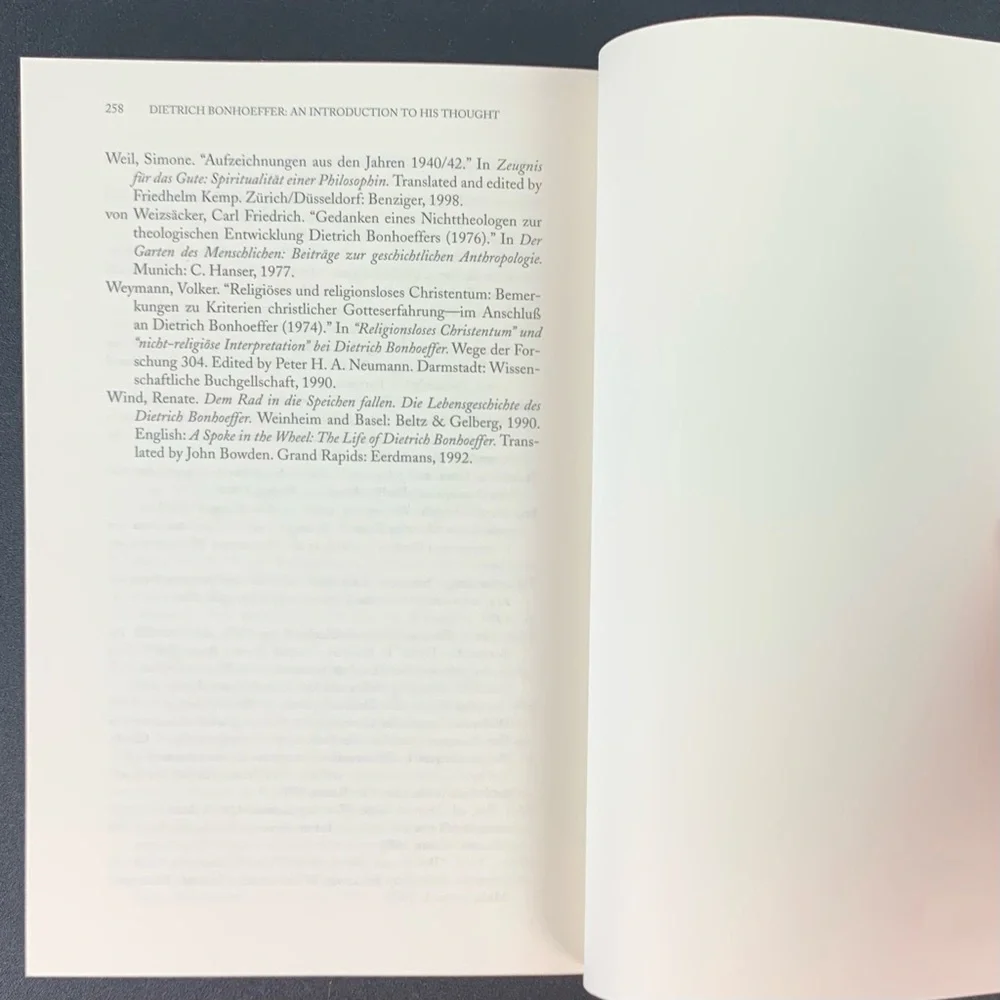 Dietrich Bonhoeffer: An Introduction to His Thoughts by Sabine Dramm. 2007.